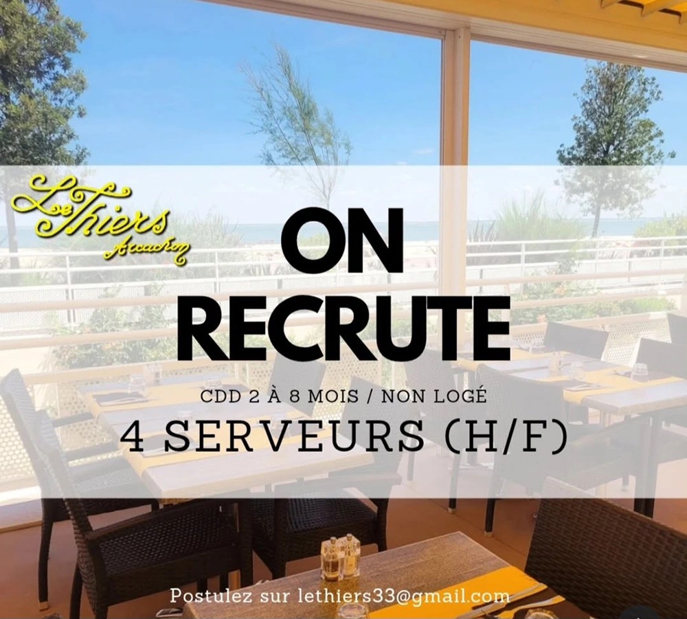 recrutement restaurant le thiers arcachon (33)